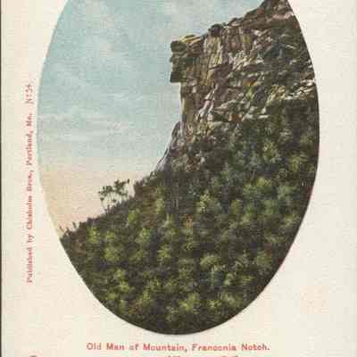 Old Man of the Mountains, Franconia Notch, Greetings from the White Mts NH