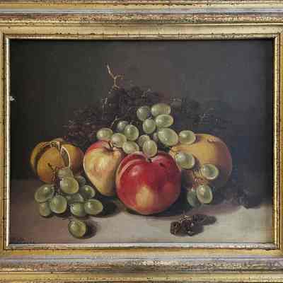Apples, Grapes, Raisins, an Orange and Lemon