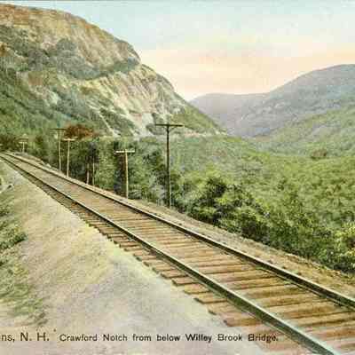 White Mountains, N.H. Crawford Notch from below Willey Brook Bridge