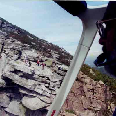 From the Helicopter Looking at The Old Man of the Mountain