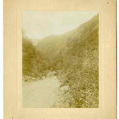 Two Women Walking on Road Through Dixville Notch