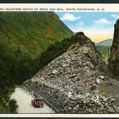Gateway to Crawford Notch by Road and Rail, White Mountains, N.H.