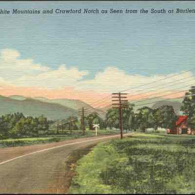 The White Mountains and Crawford Notch as seen from the south at Bartlett NH