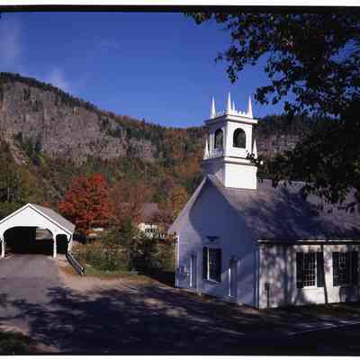 Church & Covered Bridge, Stark, NH