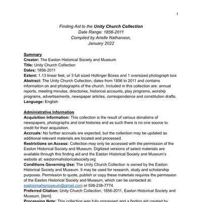 Unity Church Collection