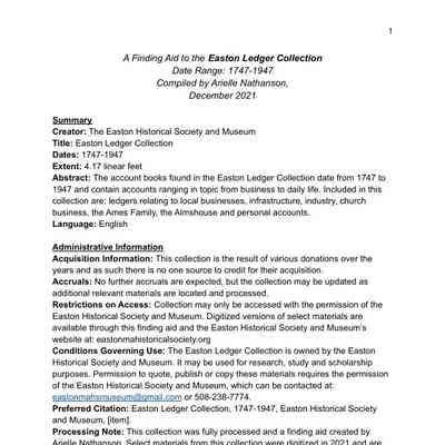 Easton Ledger Collection