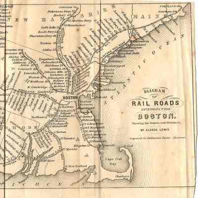 Map of the Boston Area Railroads