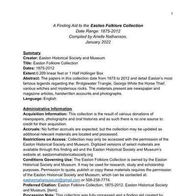 Easton Folklore Collection