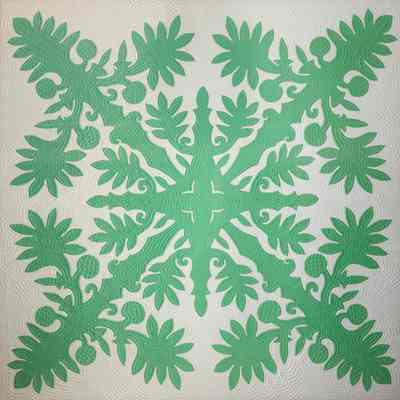 Hawaiian Quilt - Ulu Hua i ka Hapapa (Breadfruit Growing in Sand Dunes)