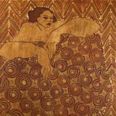 Hawaiian Batik - Untitled Wahine Art Nouveau