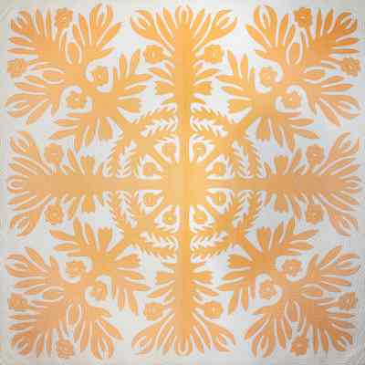 Hawaiian Quilt - Untitled (with a leaf design)