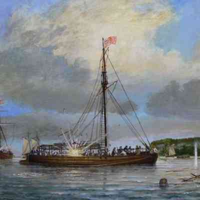 Cannon Exploding on Gunboat New York