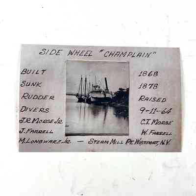 Side Wheel "Champlain" Photograph