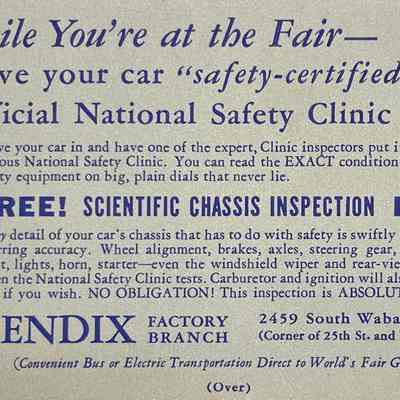 While You're at the Fair - Have you car "safety-certified" at the Official National Safety Clinic Station!