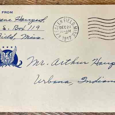Letter - Pvt. Eugene Haupert (35373424) to Mr. Arthur Haupert (Dec 20, 1942)