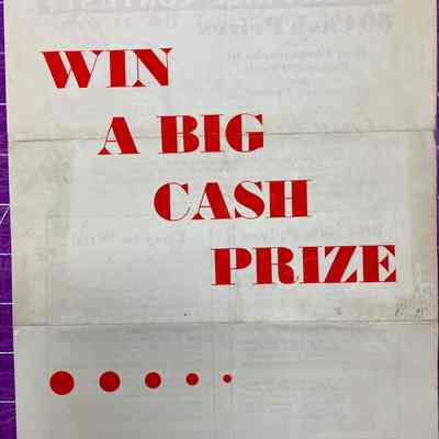 Benetco Cash Prize Contest Entry Form - 1934 Chicago Worlds Fair