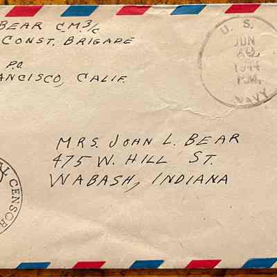 Letter - Robert Milner Bear to Mom, Mrs. John L. Bear (Postmarked Jun. 20, 1944)