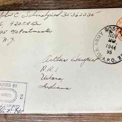 Letter - Pfc. John C, Schmalzried (35362335) to Arthur Haupert (Nov. 26, 1944)