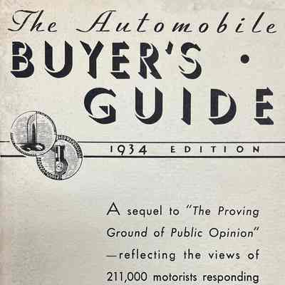 The Automobiles Buyer's Guide - 1934 Edition