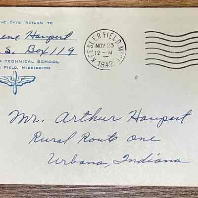 Letter - Pvt. Eugene Haupert to Arthur Haupert (Nov 22, 1942)