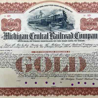The Michigan Central Railroad Company - Stock Certificate