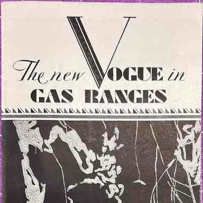 The New Vogue in Gas Ranges