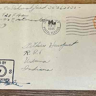 Letter - Pfc. John C, Schmalzried (35362335) to Arthur Haupert (Feb. 12, 1945)