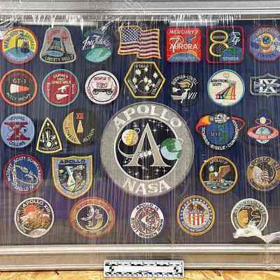 Framed NASA Gemini and Apollo Mission Patches