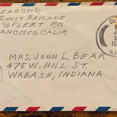 Letter - Robert Milner Bear to Mom, Mrs. John L. Bear (Postmarked Apr. 24, 1944)
