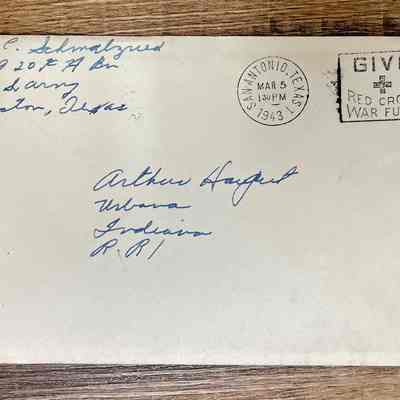 Letter - Pfc. John C, Schmalzried to Arthur Haupert (Mar. 4, 1943)