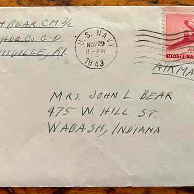 Letter - Robert Milner Bear to Mom, Mrs. John L. Bear (Postmarked Nov. 29, 1943 | 11:00AM)