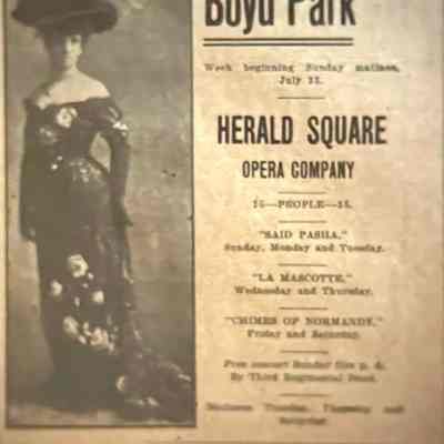 Boyd Park - Ad July 1905
