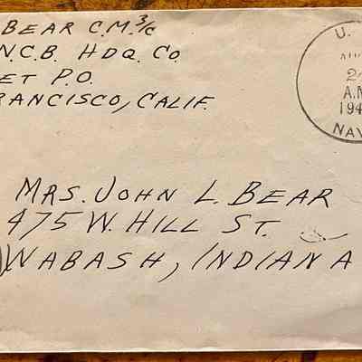 Letter - Robert Milner Bear to Mom, Mrs. John L. Bear (Postmarked Aug. 24, 1944)