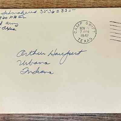 Letter - Pvt. John C. Schmalzried (35362335) to Arthur Haupert (Nov 27, 1942)