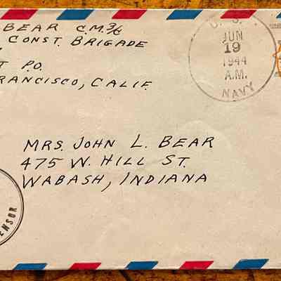 Letter - Robert Milner Bear to Mom, Mrs. John L. Bear (Postmarked Jun. 19, 1944)