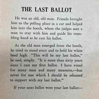 The Last Ballot