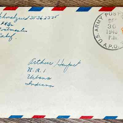 Letter - Pfc. John C. Schmalzried to Arthur Haupert (Dec. 30, 1943)