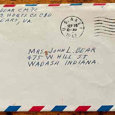 Letter - Robert Milner Bear to Mom, Mrs. John L. Bear (Postmarked Sep 23, 1943 | 10:00-AM)