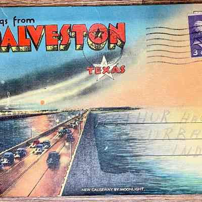 Set of Postcards "Greetings from Galveston Texas" to Arthur Haupert