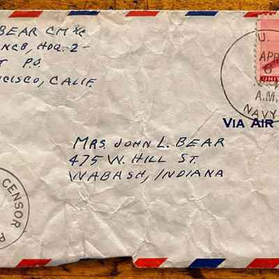 Letter - Robert Milner Bear to Mom, Mrs. John L. Bear (Postmarked Apr., 1944)