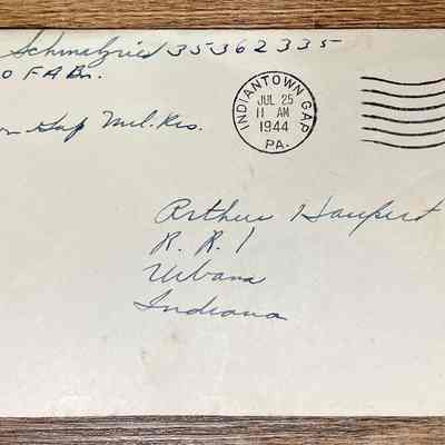 Letter - Pfc. John C, Schmalzried (35362335) to Arthur Haupert (July 22, 1944)