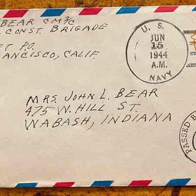 Letter - Robert Milner Bear to Mom, Mrs. John L. Bear (Postmarked Jun. 15, 1944)