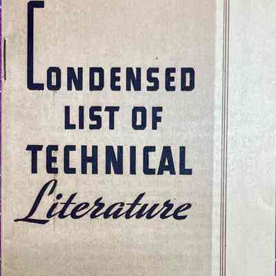 Condensed List of Technical Literature