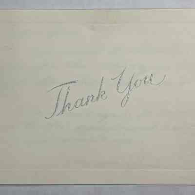 Thank You Card - 1952