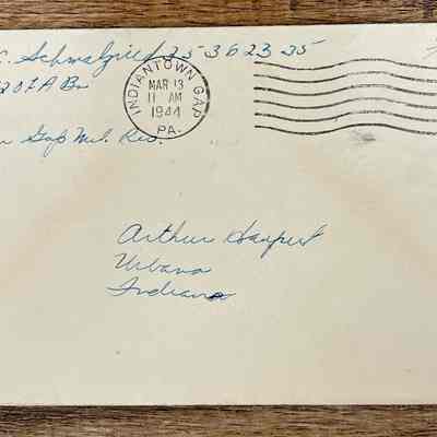 Letter - Pvt. John C. Schmalzried (35362335) to Arthur Haupert (Mar. 13, 1944)