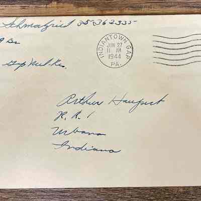 Letter - Pvt. John C, Schmalzried to Arthur Haupert (Jun. 25, 1944)