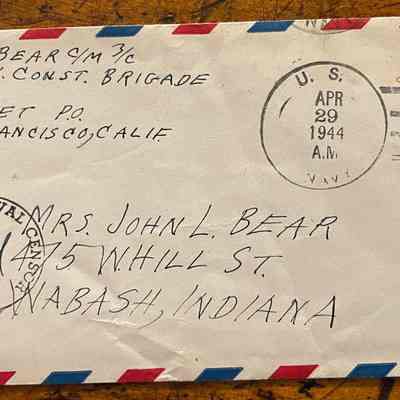 Letter - Robert Milner Bear to Mom, Mrs. John L. Bear (Postmarked Apr. 29, 1944)