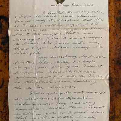 Letter - Robert Milner Bear to Mom, Mrs. John L. Bear (Feb 8, 9:35PM)