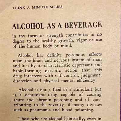 Alcohol as a Beverage