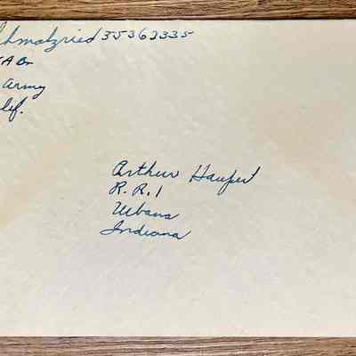 Letter - Pvt. John C. Schmalzried (35362335) to Arthur Haupert (Dec. 5, 1943)